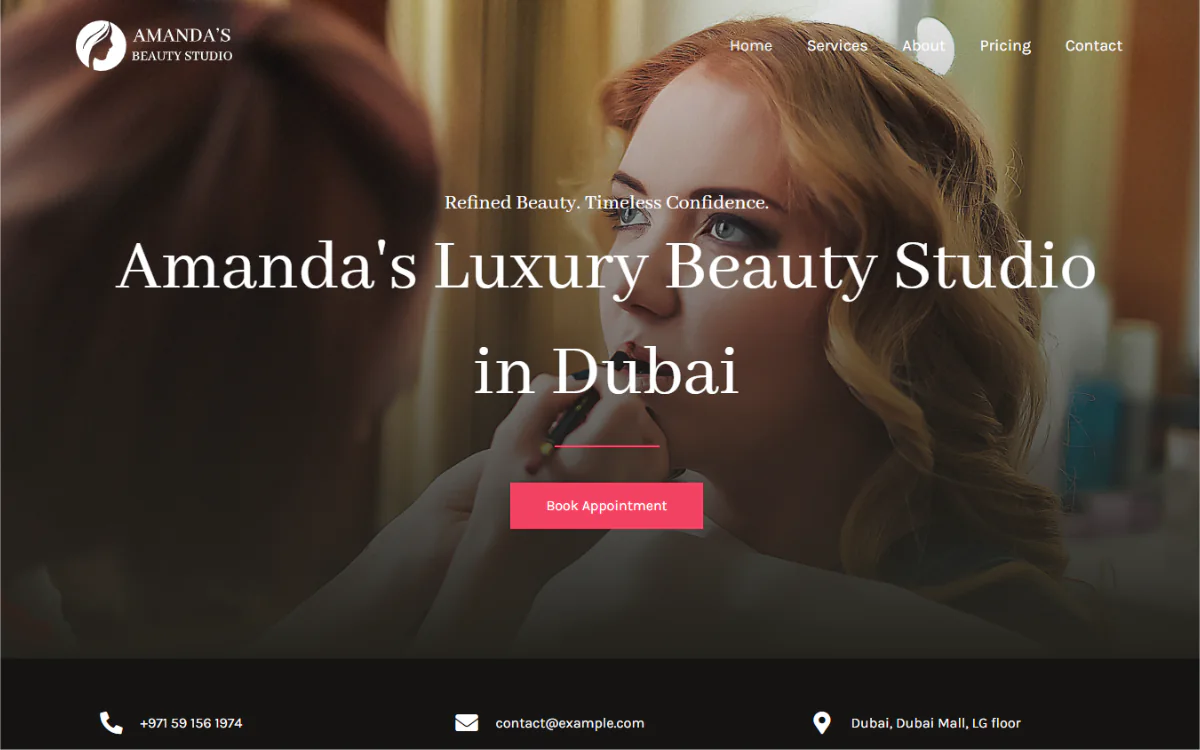 Makeup & Beauty Studio Website