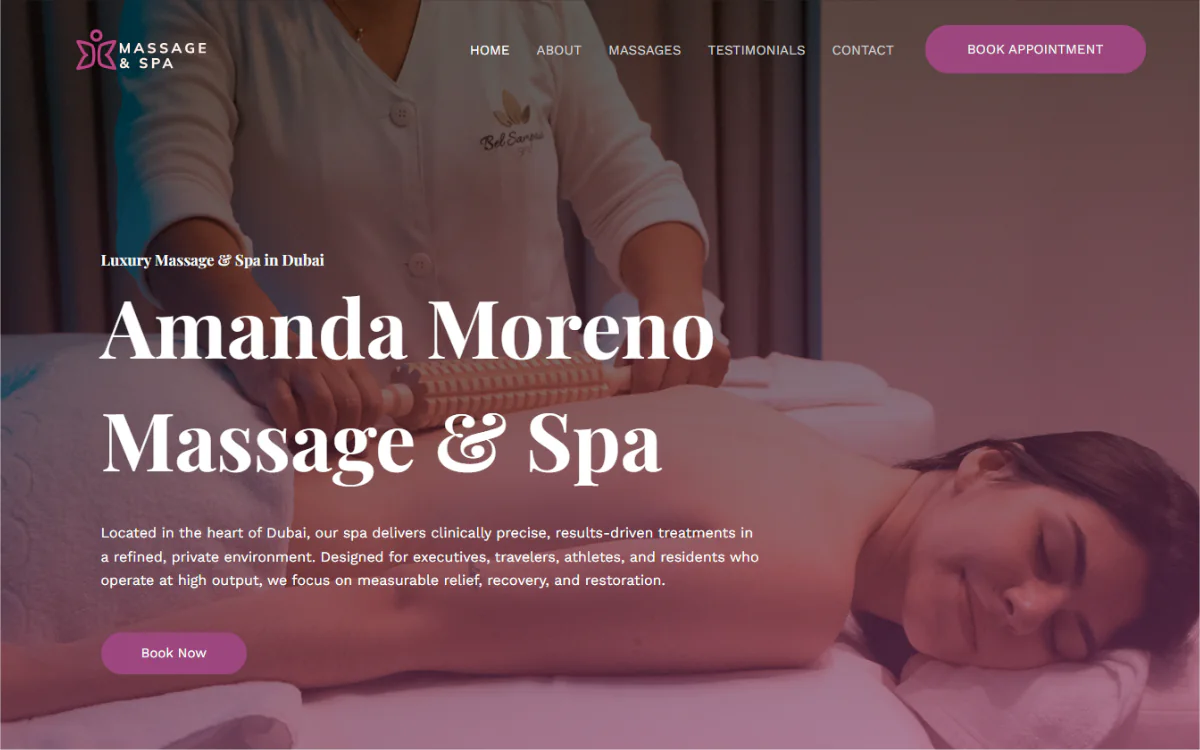 Massage & Spa Website